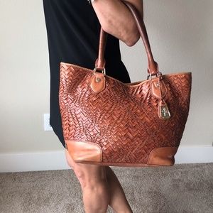 Cole Haan Genevieve Woven Leather Bag